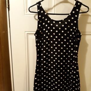 Ann Taylor sleeveless polka dot dress size 6